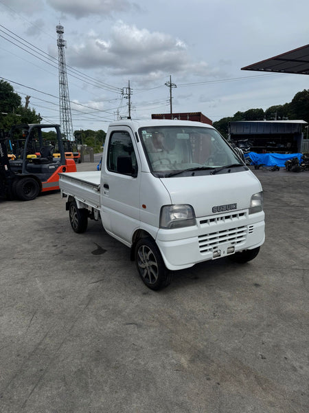 White 2000 Suzuki Carry 4x4 kei truck, photo 1 of 14
