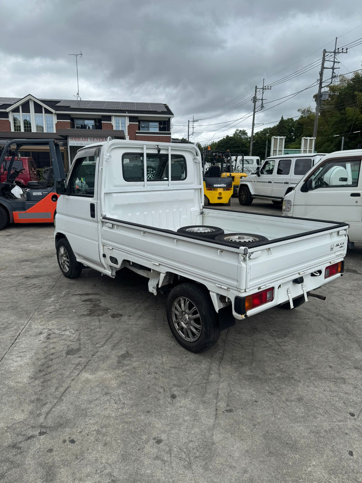 White 1999 Honda Acty 4x4 kei truck, photo 3 of 12