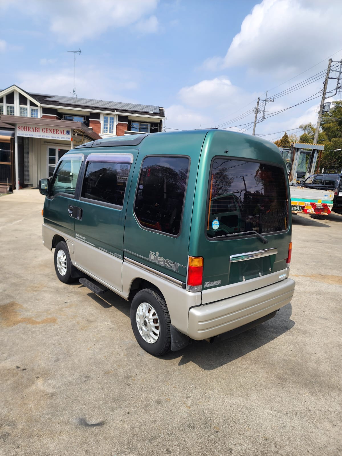 Green/Silver 1996 Subaru Sambar Dias Van 4x4, photo 4 of 21