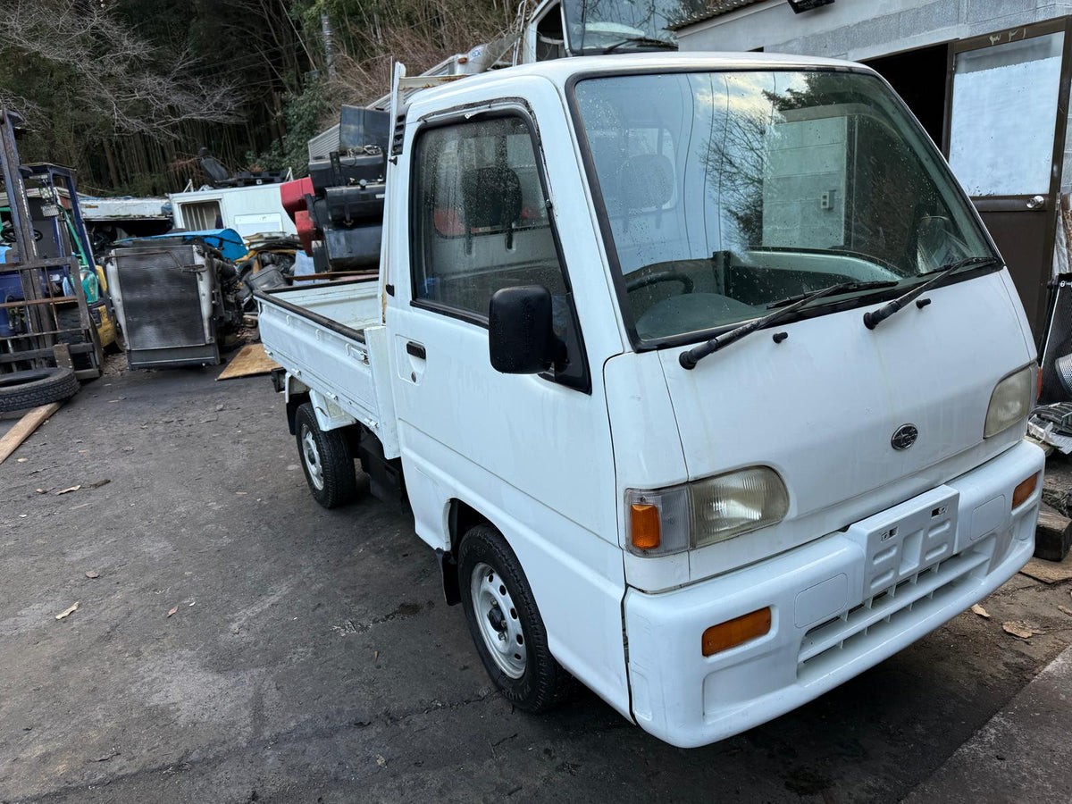 White 1998 Subaru Sambar 4x4 kei truck, photo 1 of 11