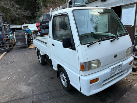 White 1998 Subaru Sambar 4x4 kei truck, photo 1 of 11
