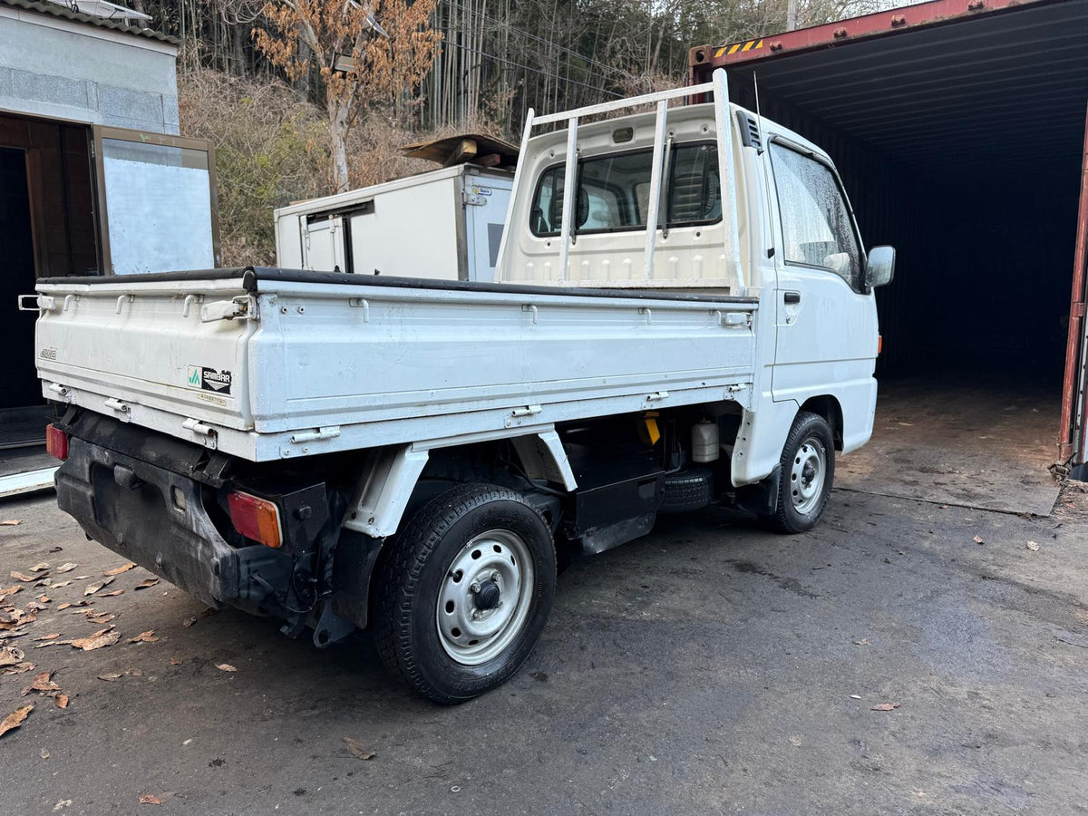 White 1998 Subaru Sambar 4x4 kei truck, photo 3 of 11
