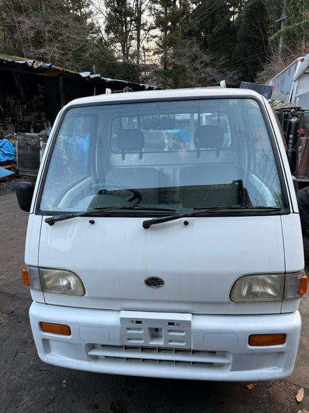 White 1998 Subaru Sambar 4x4 kei truck, photo 2 of 11