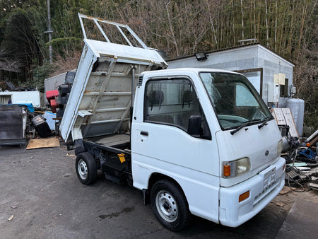 White 1998 Subaru Sambar 4x4 kei truck, photo 5 of 11