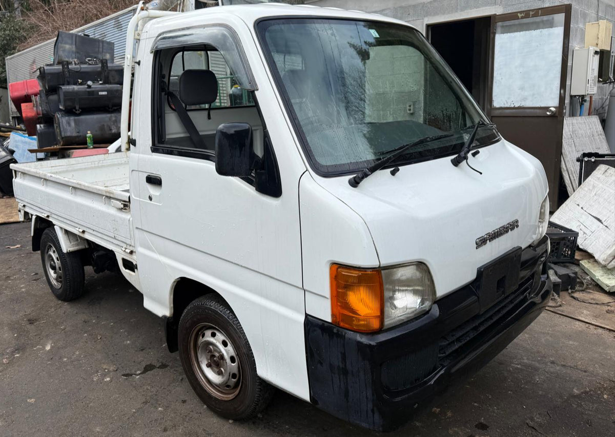 White 2000 Subaru Sambar 4x4 kei truck, photo 1 of 10
