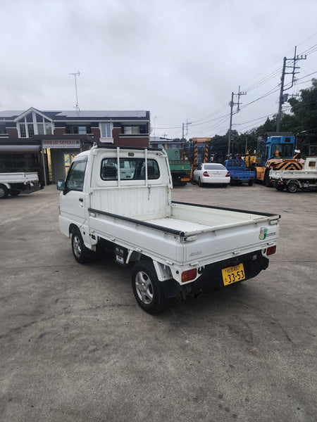 White 2001 Subaru Sambar 4x4 kei truck, photo 4 of 11