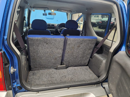 Blue/Silver 2001 Suzuki Jimny 4x4 kei SUV, photo 10 of 11