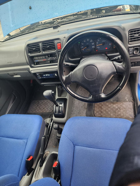 Blue/Silver 2001 Suzuki Jimny 4x4 kei SUV, photo 8 of 11