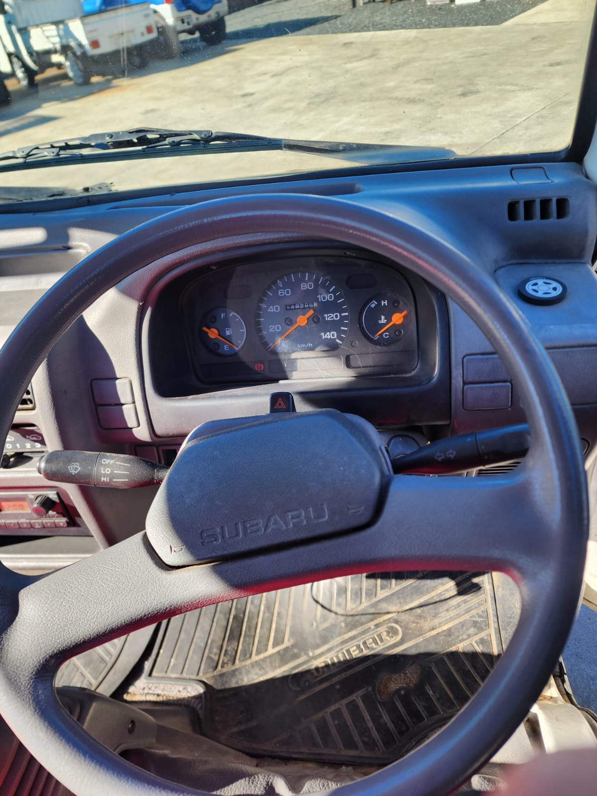 Red/White 1997 Subaru Sambar 4x4 kei truck, photo 8 of 11