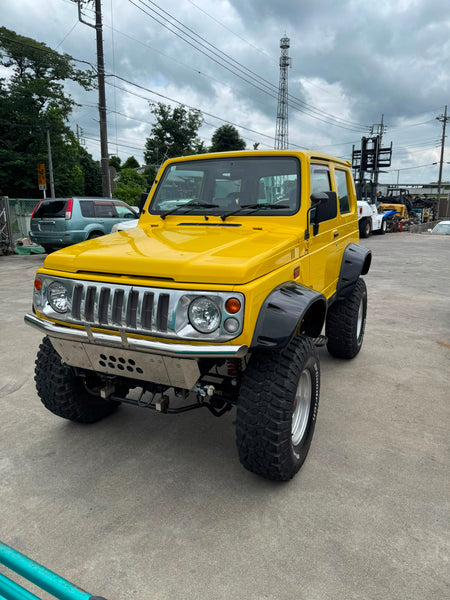 Yellow 1997 Suzuki Jimny Sierra 4x4 kei SUV, photo 2 of 14