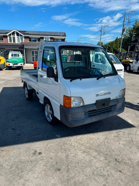 White 2000 Subaru Sambar 4x4 kei truck, photo 1 of 9