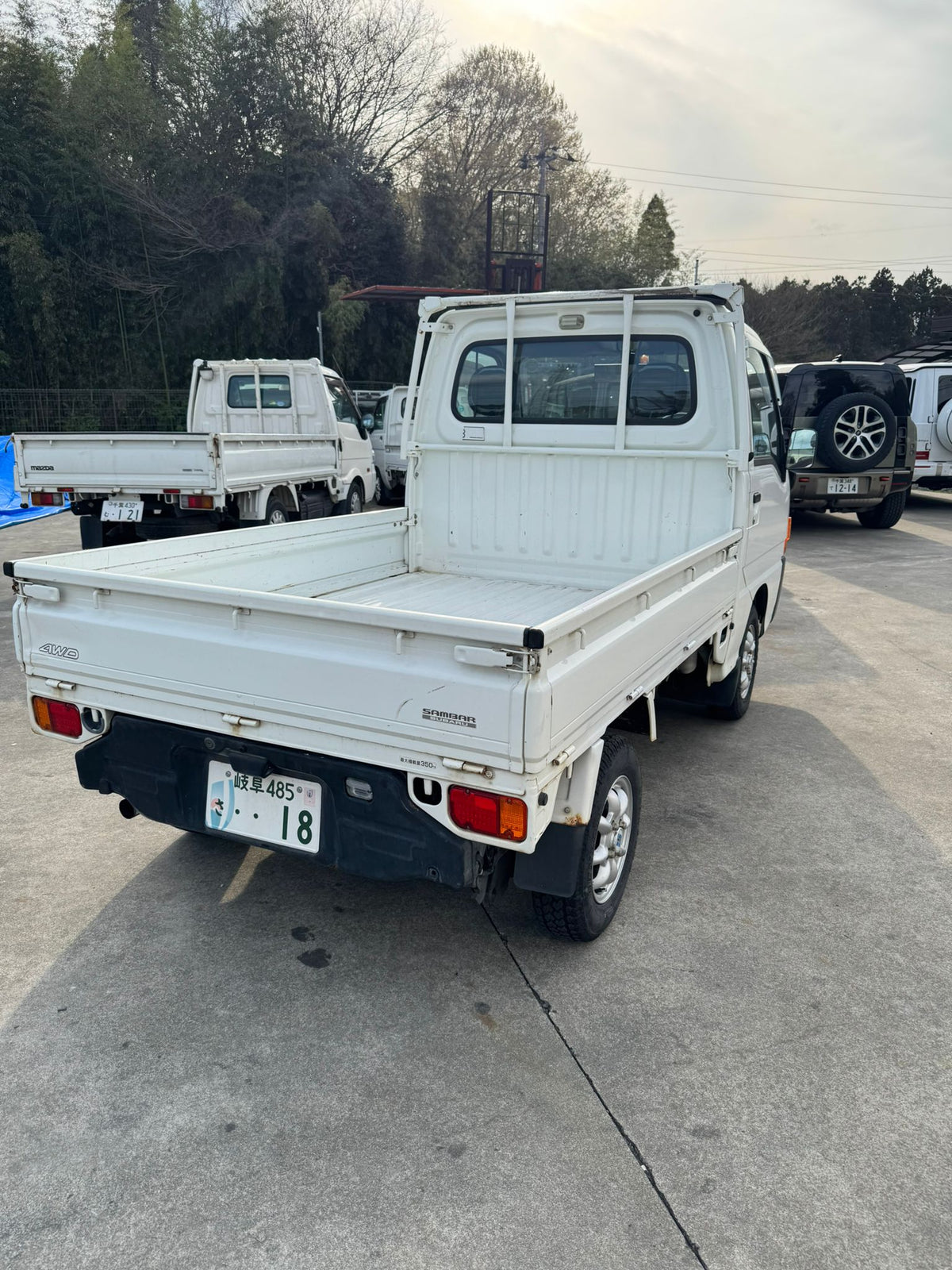 White 2000 Subaru Sambar 4x4 kei truck, photo 3 of 14