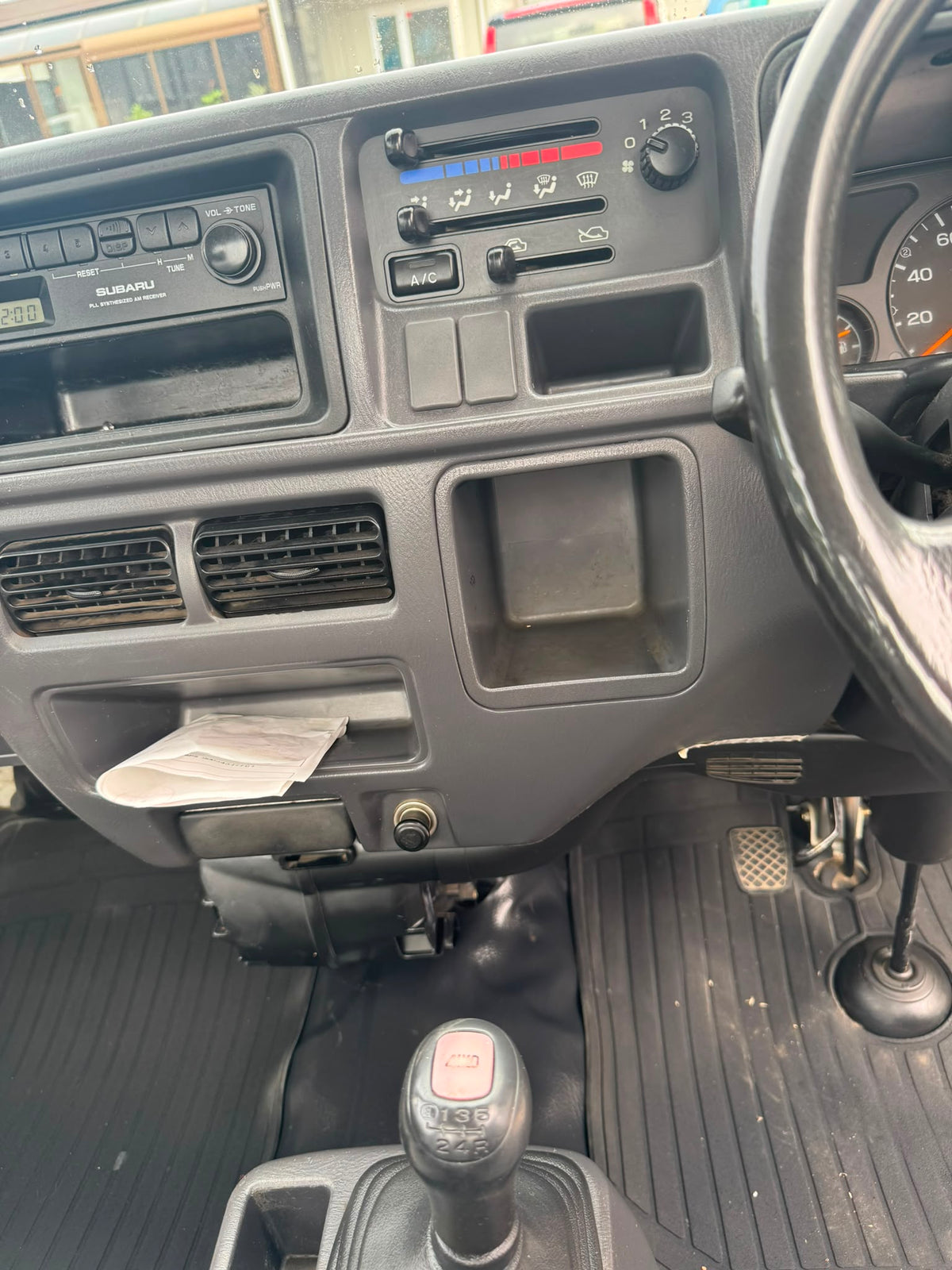 White 2001 Subaru Sambar 4x4 kei truck, photo 13 of 15