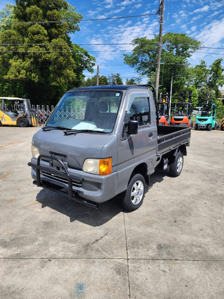 Gray 2001 Subaru Sambar 4x4 kei truck, photo 2 of 15