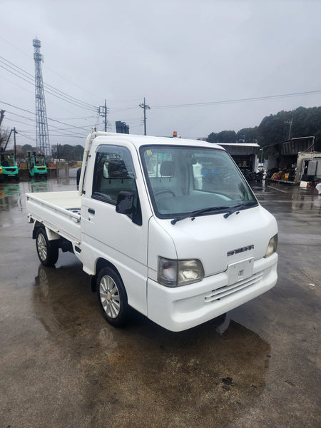 White 2001 Subaru Sambar 4x4 kei truck, photo 1 of 16