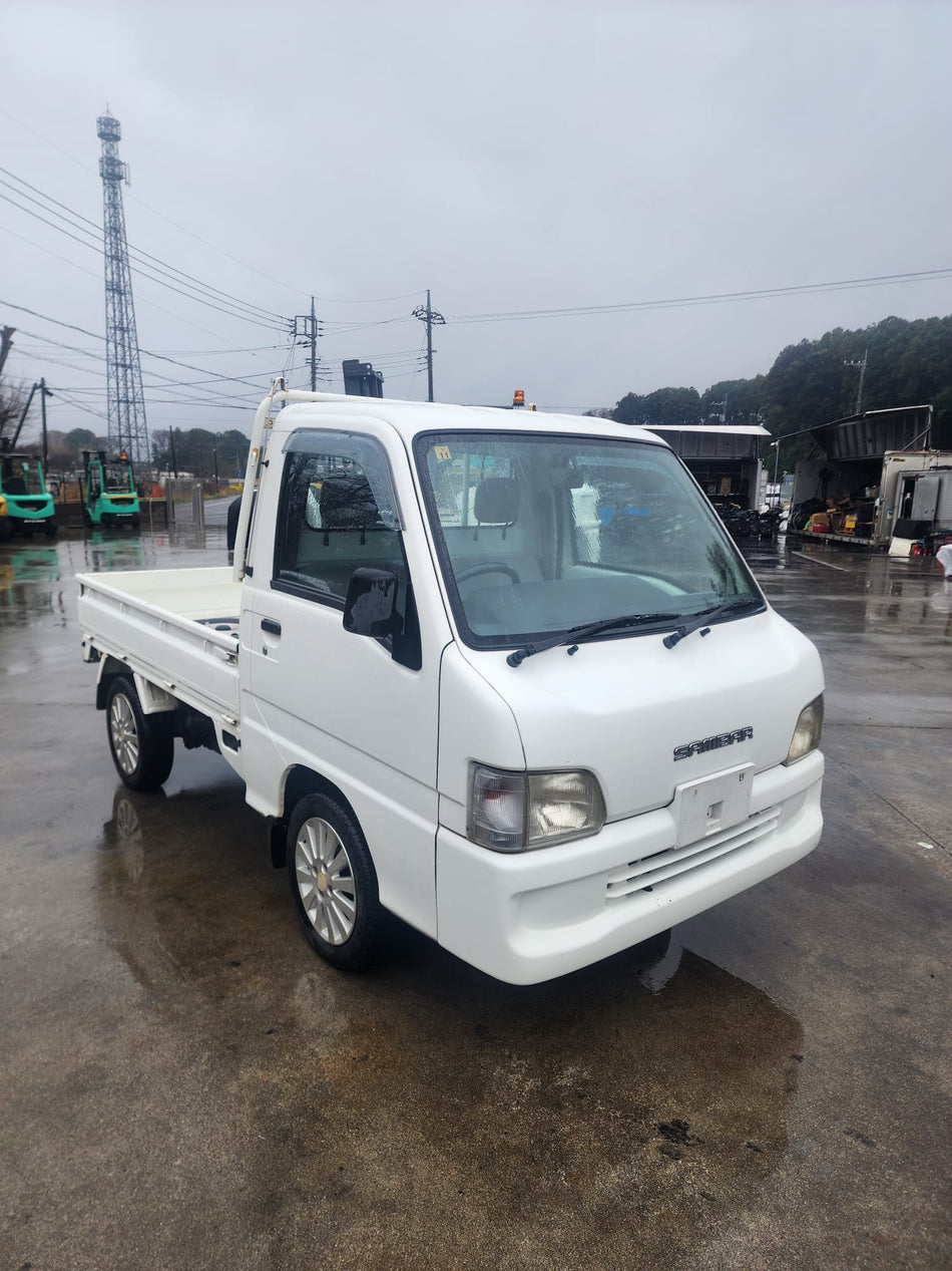 White 2001 Subaru Sambar 4x4 kei truck, photo 1 of 16
