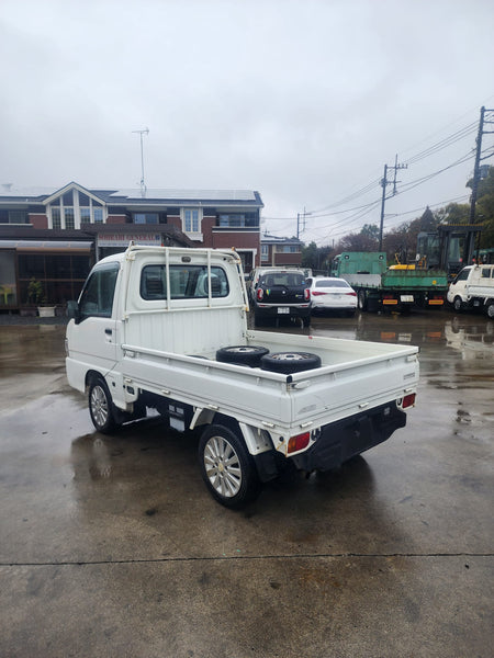 White 2001 Subaru Sambar 4x4 kei truck, photo 2 of 16