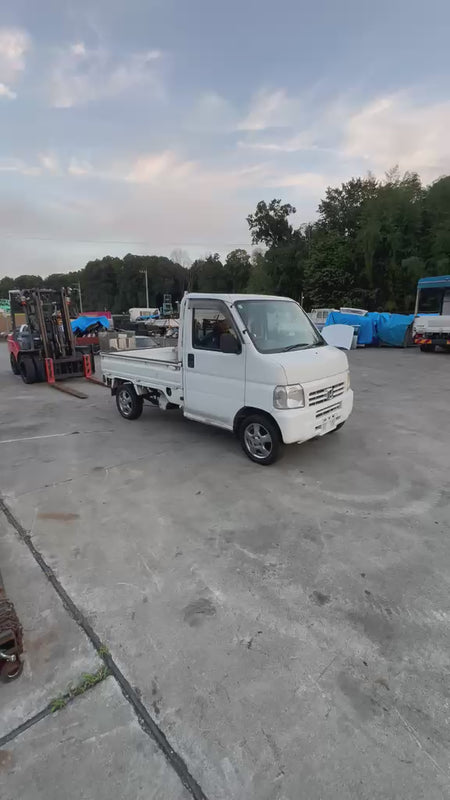 White 2000 Honda Acty 4x4 kei truck, video